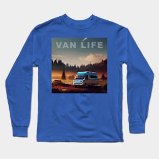 Van Life Camper RV Outdoors in Nature Long Sleeve T-Shirt